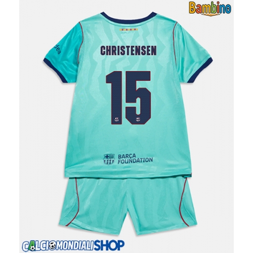 Maglie da calcio Barcelona Andreas Christensen #15 Terza Maglia Bambino 2026-27 Manica Corta + Pantaloni corti)